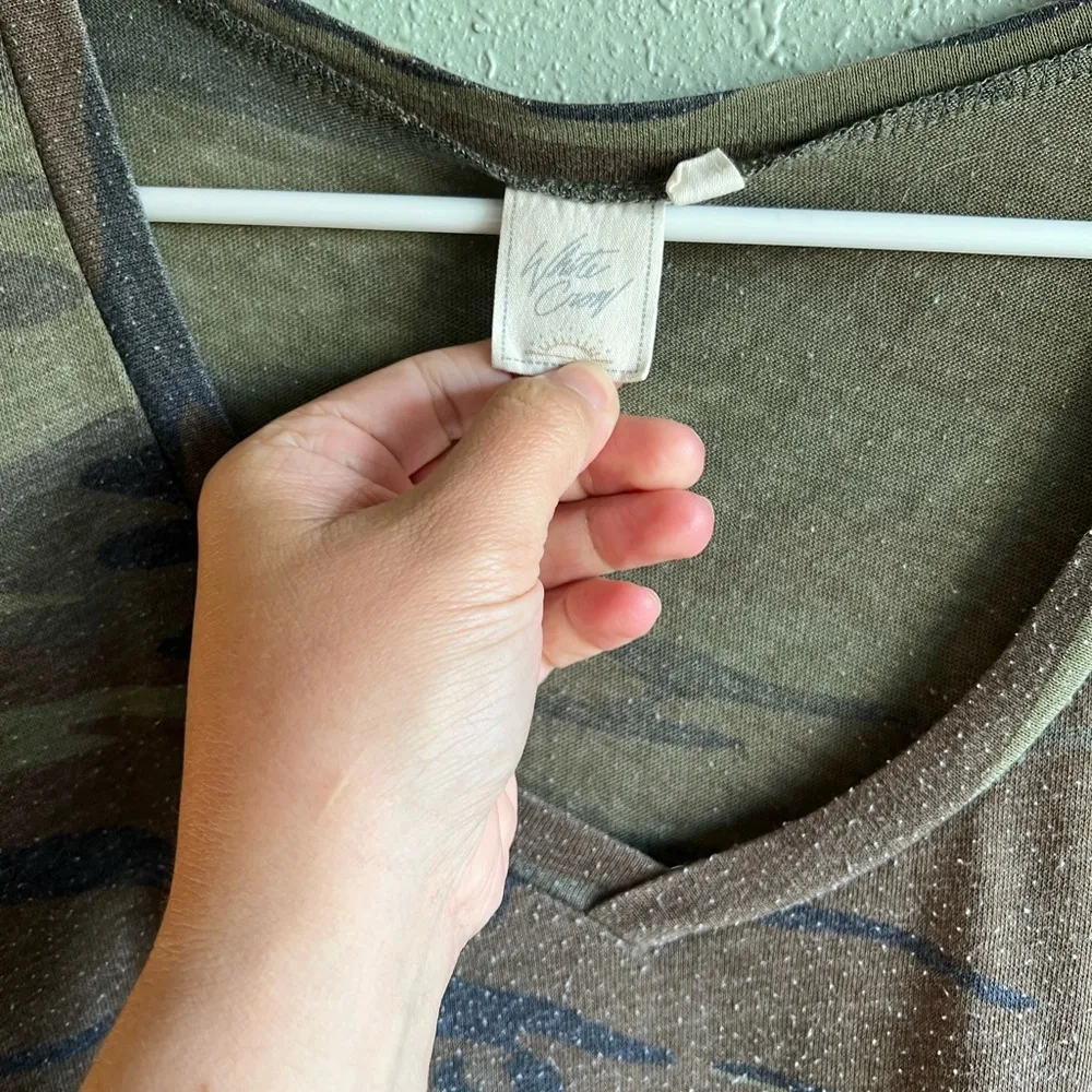 White crow Camo V-Neck Women's Top - Image 4