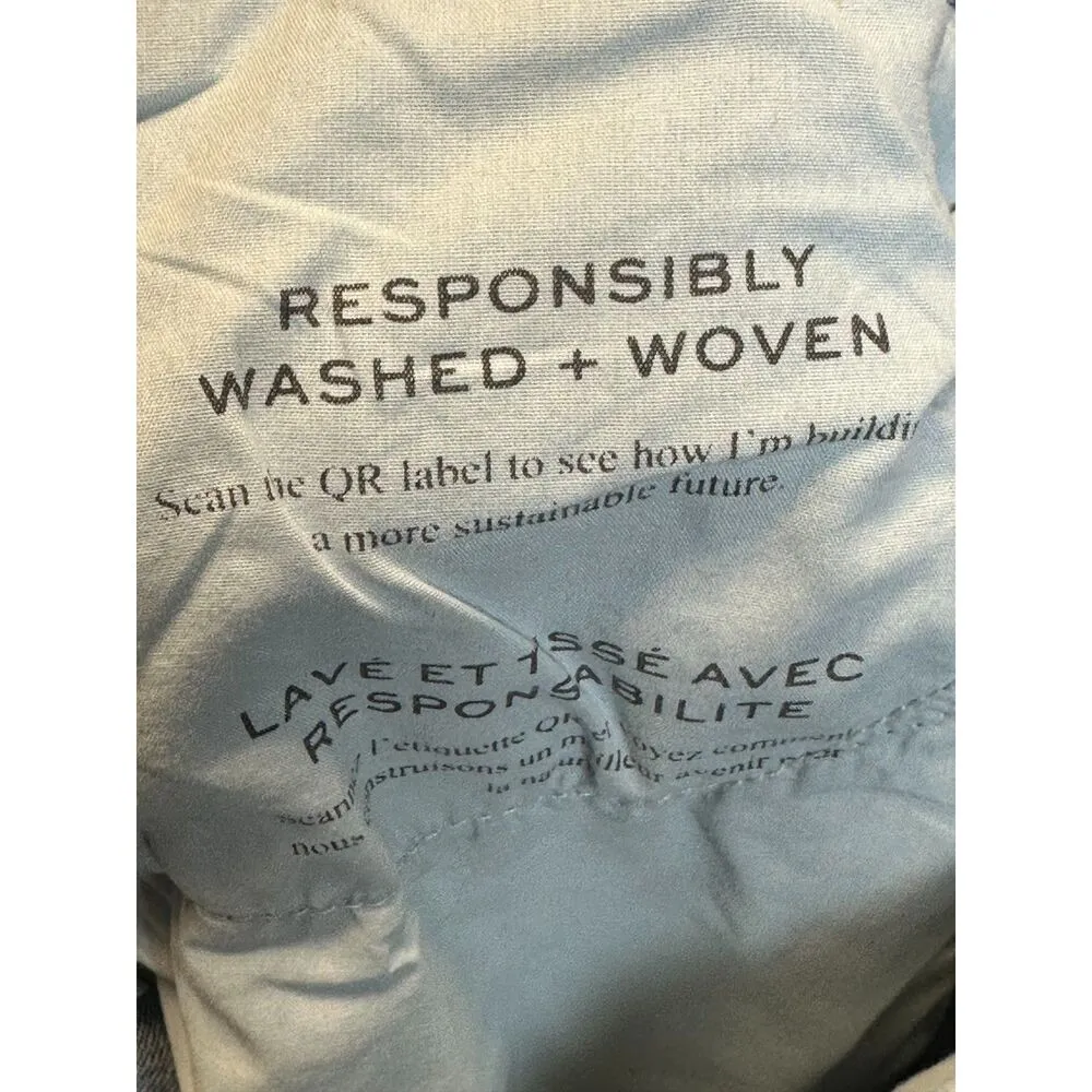 frame denim Frame Women's LLJ576 Chill Size 28 Blue The Lounge Jogger Cropped Jeans NWT - Image 7