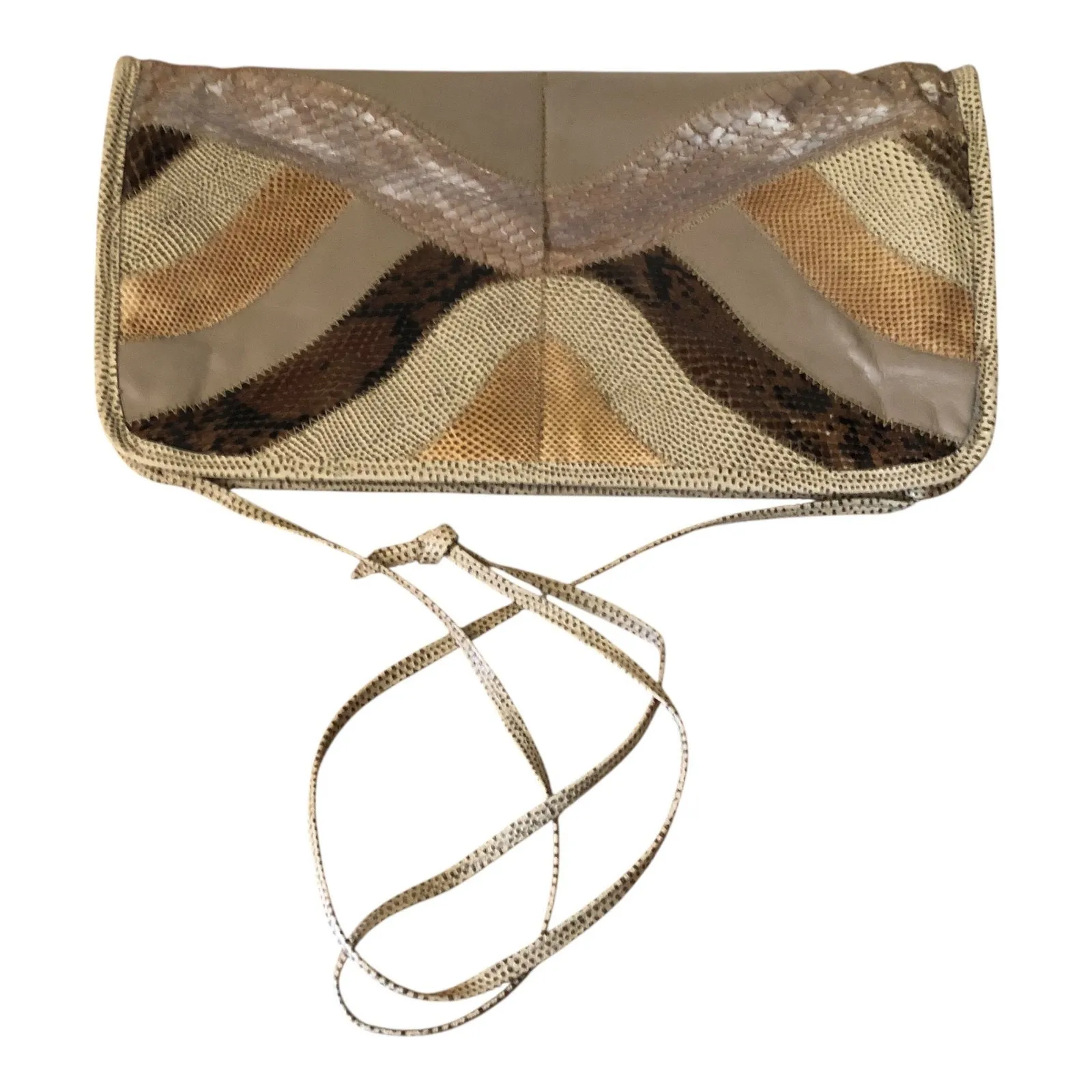 Steglo for Trotting Shoulder Bag Snakeskin Patchwork Retro Wave Textured Purse - Image 12