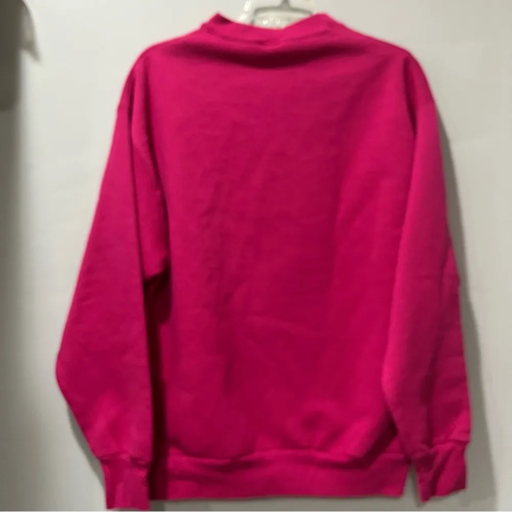 Vtg Sweatshirt San Diego California 80s 90s Womens Pink XL floral flamingo palm - Image 4