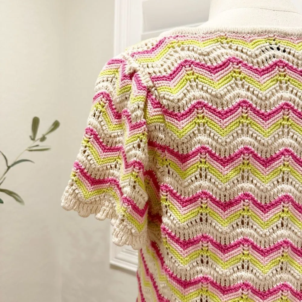 Torrid Pointelle Pullover Flutter Sleeve Sweater Size 0 (0X) - Image 10