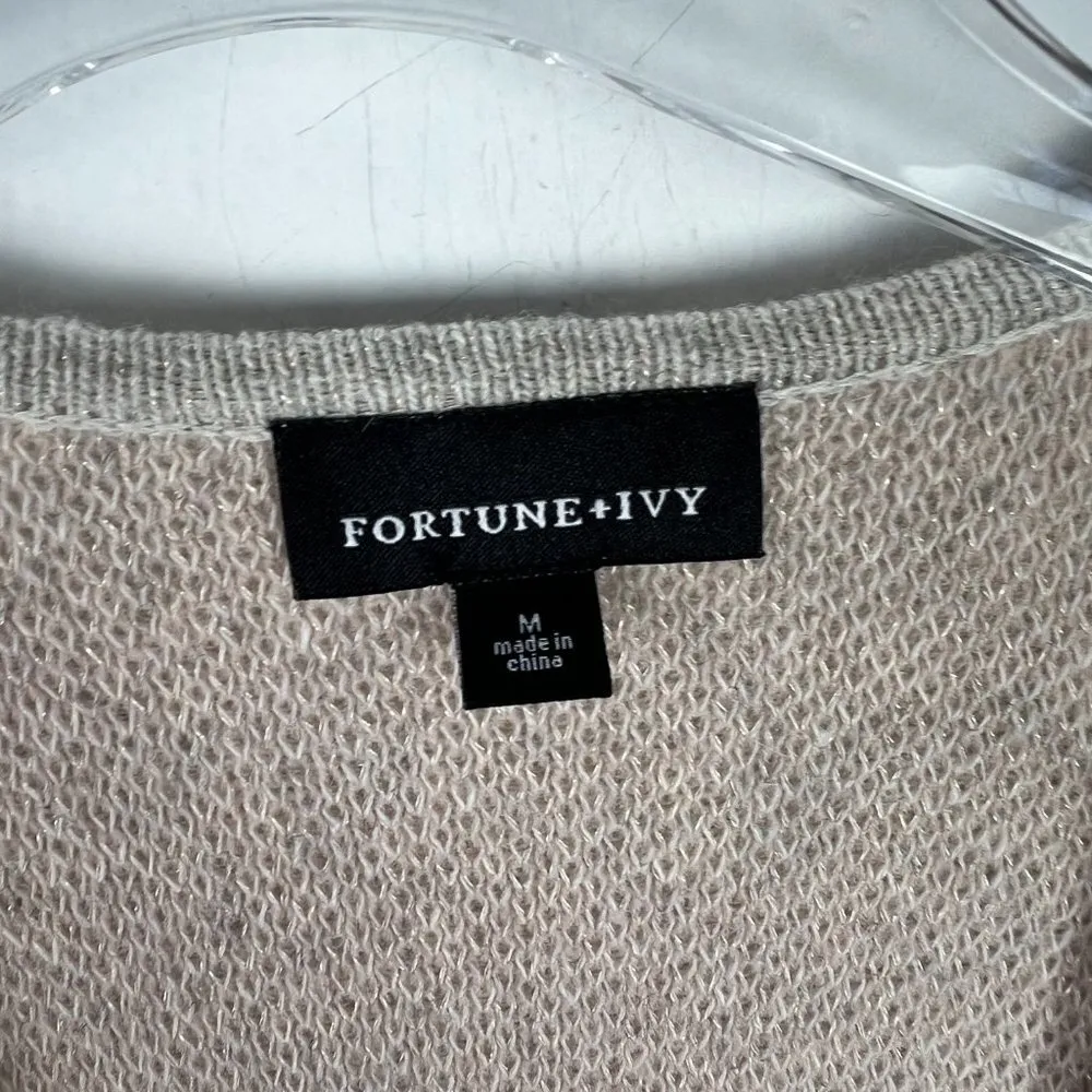 NWOT Stitch Fix Fortune & Ivy Striped Long Sleeve Open Cardigan Sweater Medium M - Image 5