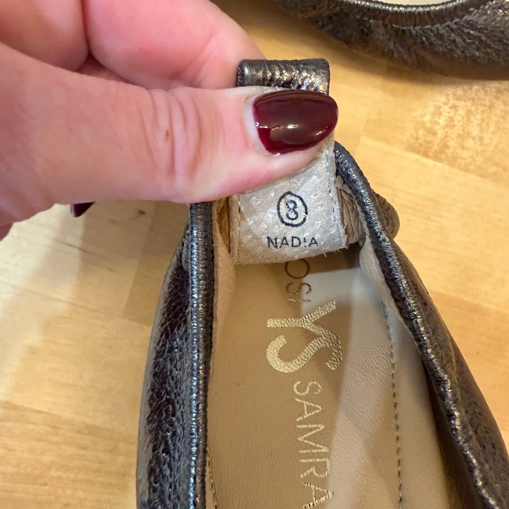 Yosi Samra Metallic Bronze Block Heels Size 8 - Image 6