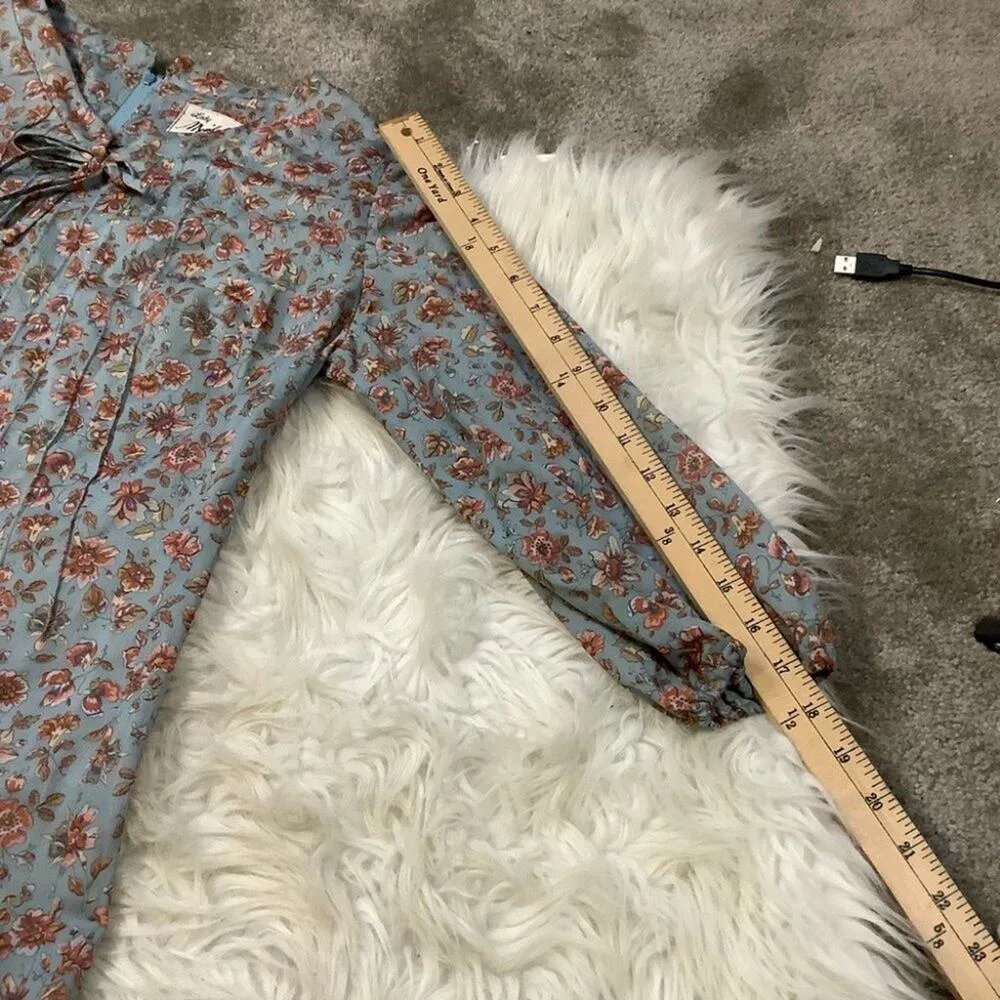 Lady Mendal Cottage Core Floral Night Dress Sheer Thin Floral Vintage Large - Image 6