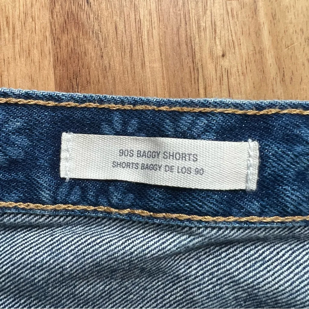 Universal Thread 90s Baggy Denim Shorts Floral Print Size 8 - Image 4