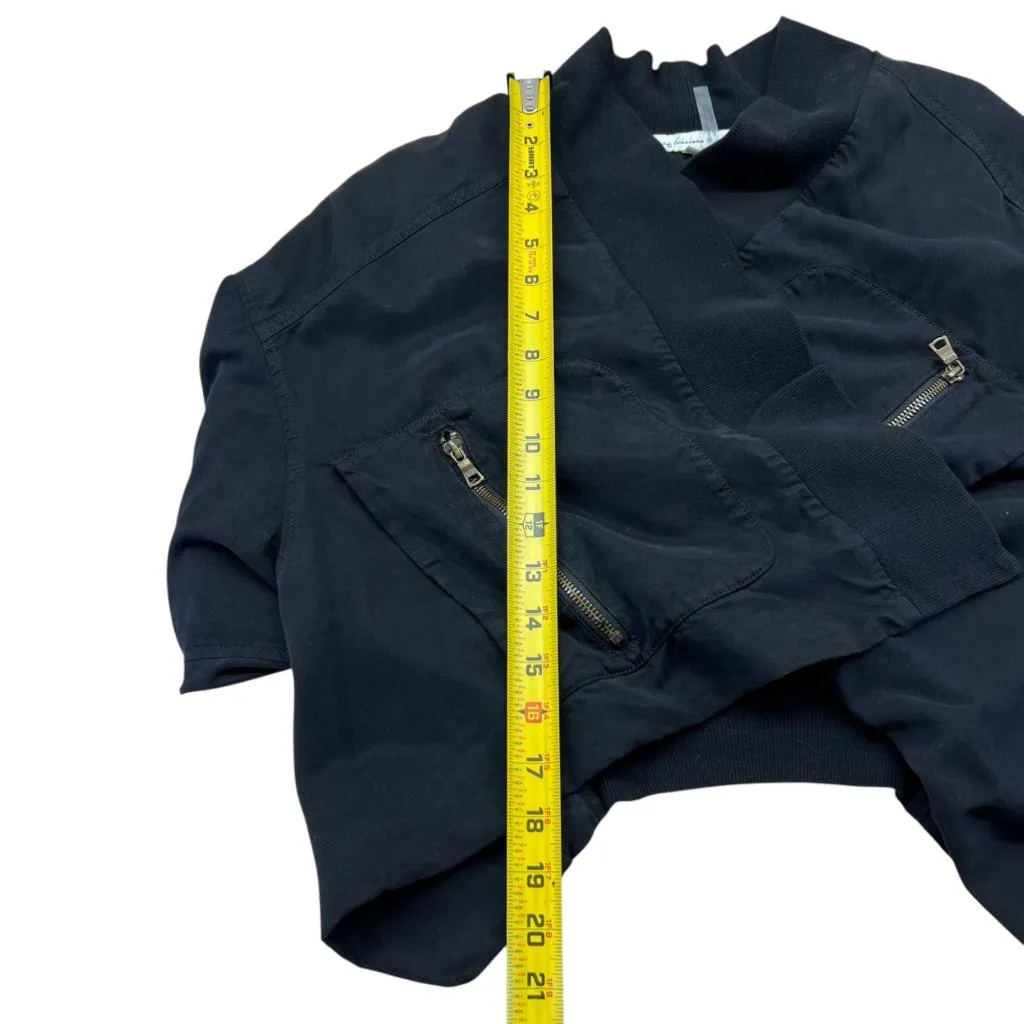 Young Fabulous & Broke Fara Convertible Cropped Utility Jacket Black Size Small - Image 11
