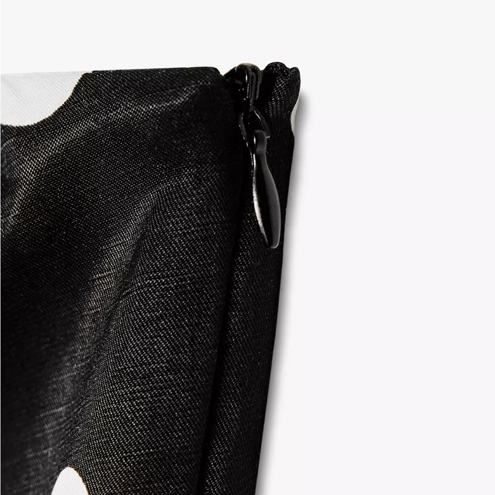 ZARA White Polka Dot Strapless Dress - Image 4