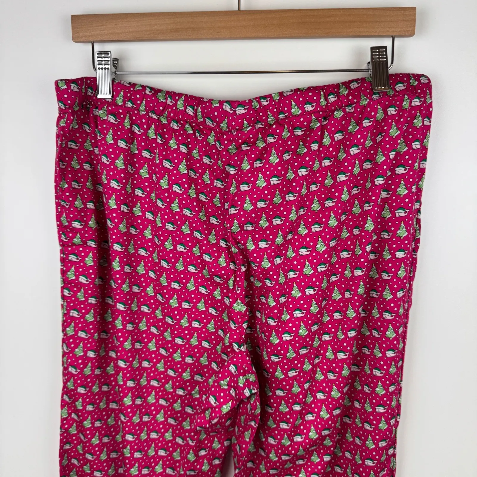 Vineyard Vines Christmas Pajama Pants Sz M Holiday‎ Print Drawstring Pull On - Image 3