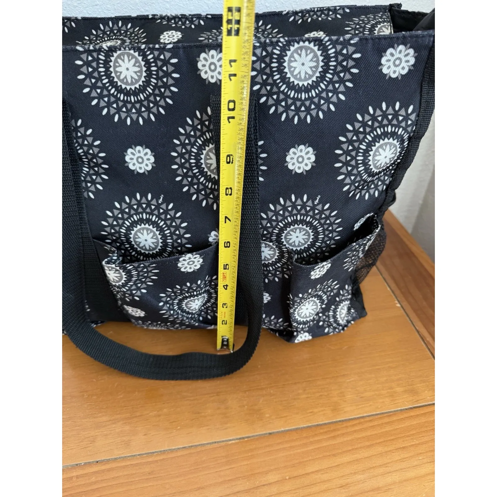 Pursetti Utility Tote Bag Zip Top Mult Exterior /Interior Pockets Teacher Soccer - Image 8