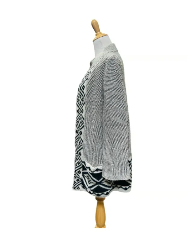 Old Navy Jacquard open front Cardi coat M - Image 3