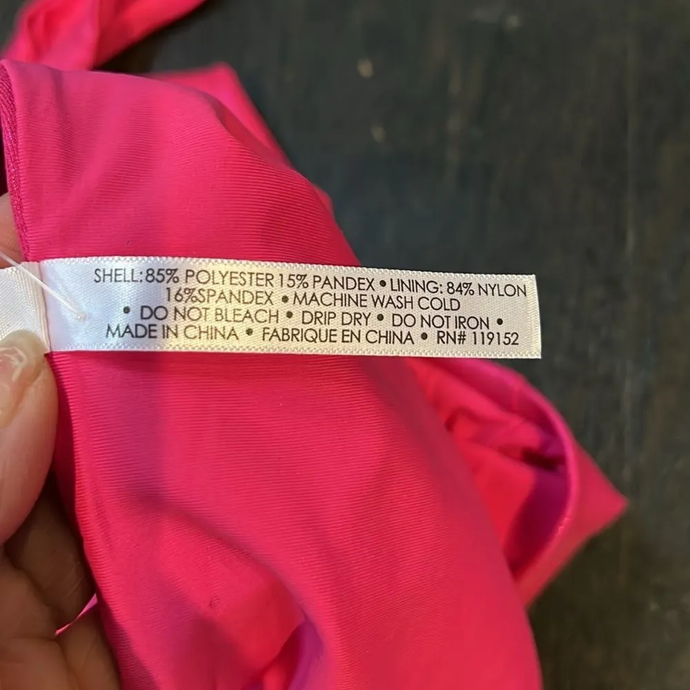 NWT Out From Under Marina Pink Metallic One-Piece Festival Swimsuit (M) - Image 10