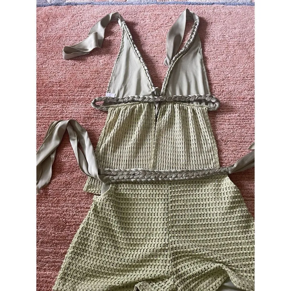 NWOT crochet swimsuit 2 Pieces Green Size M - Image 5