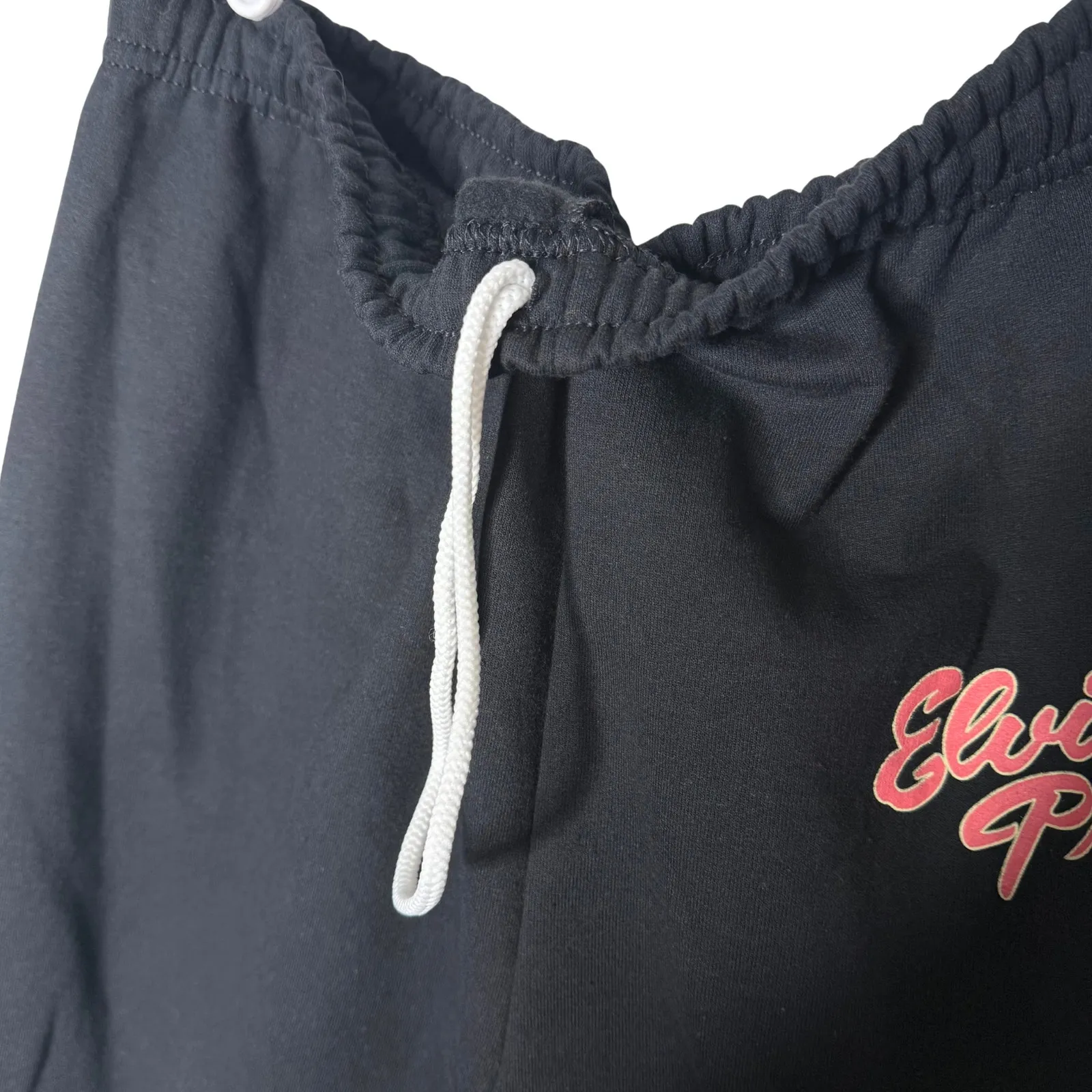 Elvis Presley Music Note Fleece Sweatpants Size XXL Black Retro Loungewear Cozy - Image 4