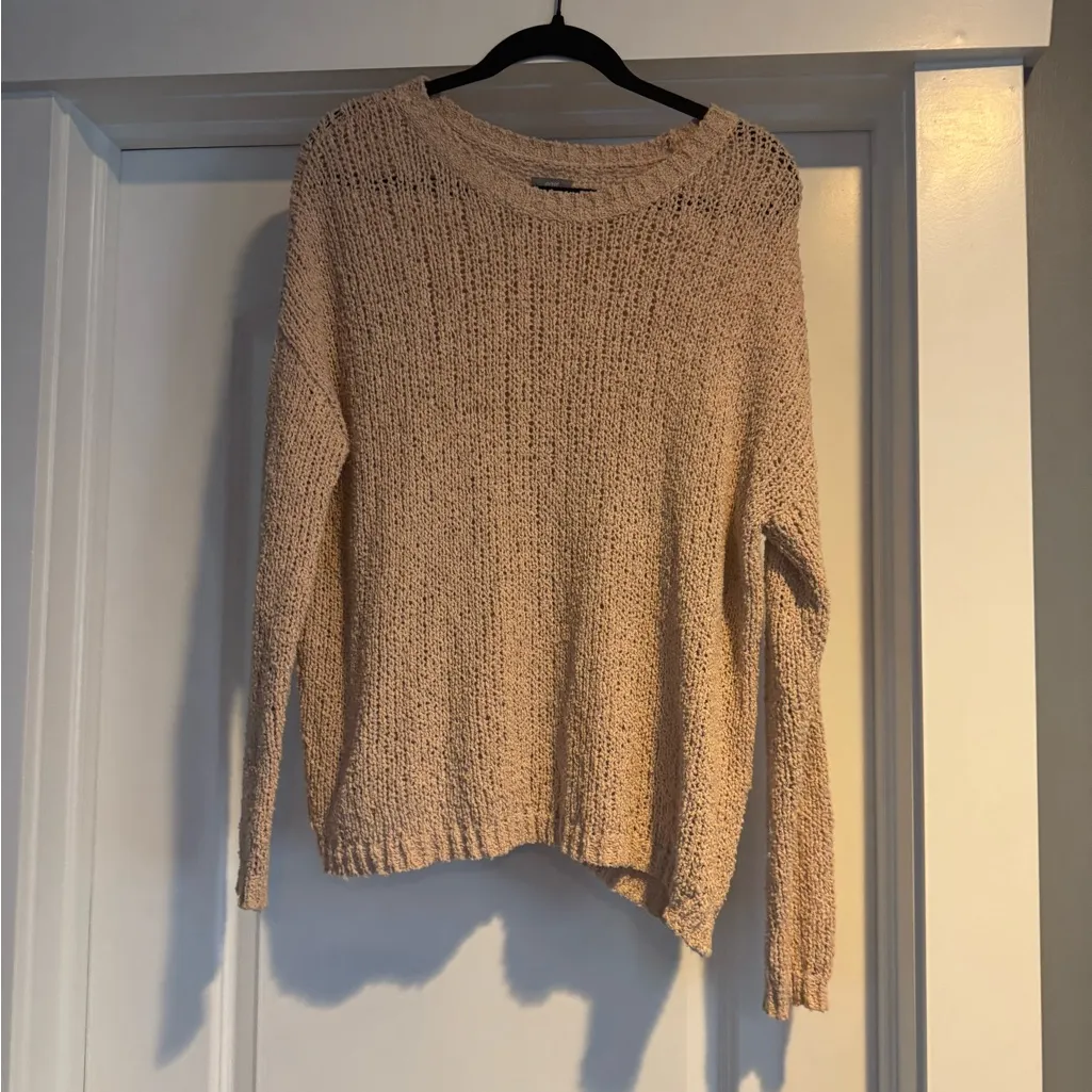Aerie Pale Pink  Knit Crew Neck Sweater small - Image 5