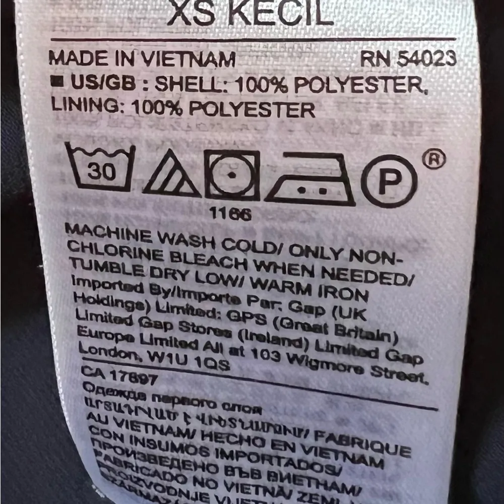 Polka Dot V Neck Sleeveless Navy Women's Top sz XSP - Image 5