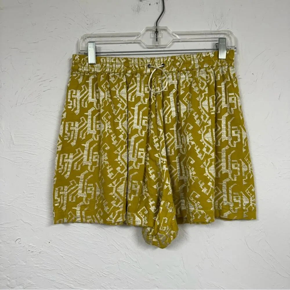 Elevenses Anthropologie Green Melora Embroidered Shorts Womens S Boho Beachy - Image 5