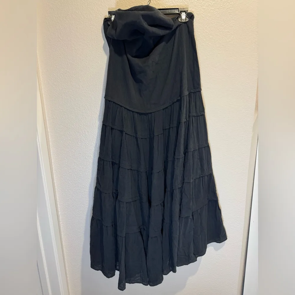 Free People Somewhere Sunny‎ Halter Drop Waist Midi dress Black Size M - Image 6