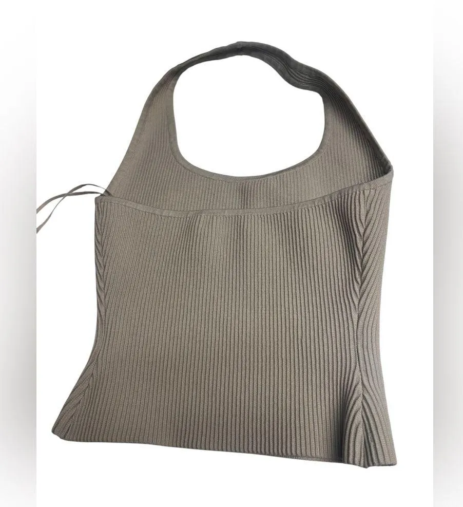 Babaton Aritzia  sculpt open back Ribbed Knit Top small - Image 2