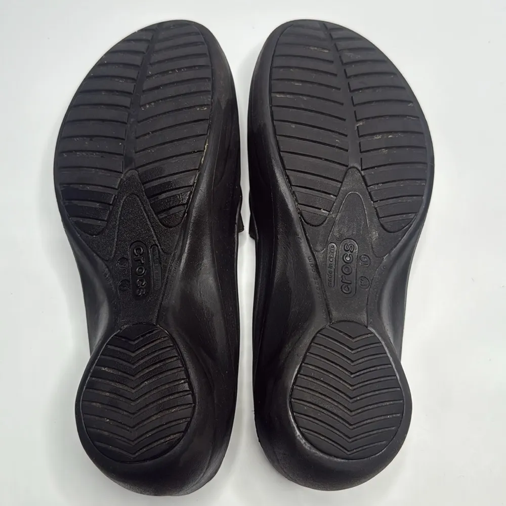 Crocs Juneau Black Loafer Lightweight Comfort Shoes Croclite S-305 Sz 10 - Image 9