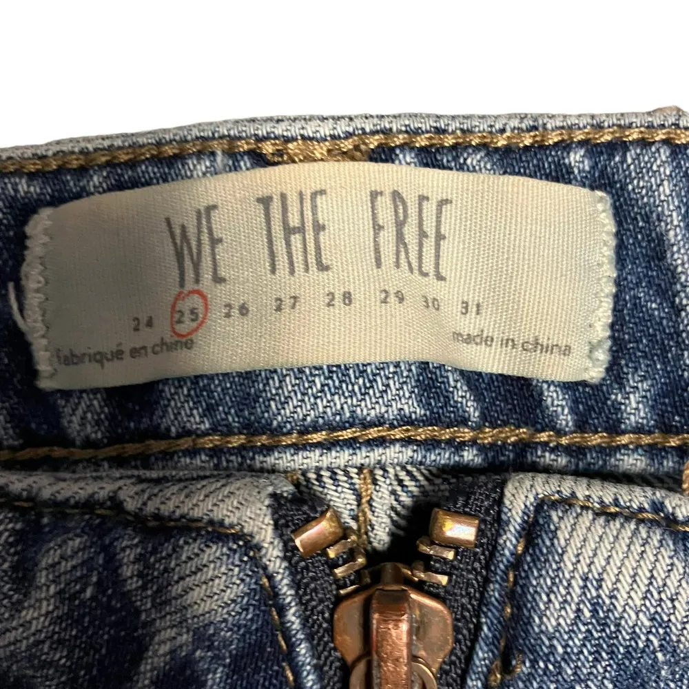 We the Free Womens Front Zippered Denim Jean Cutoff Mini Skirt Size 25 - Image 4