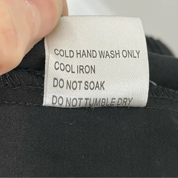 Carmar Black Jogger Cotton Pants SIZE 8 Elastic Waist with‎ Zip and Snap Fly - Image 7