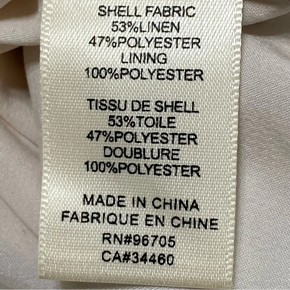 Rebecca Taylor Tailored Linen Ruffle Sleeve Shift Dress Light Blue Size 4 - Image 7