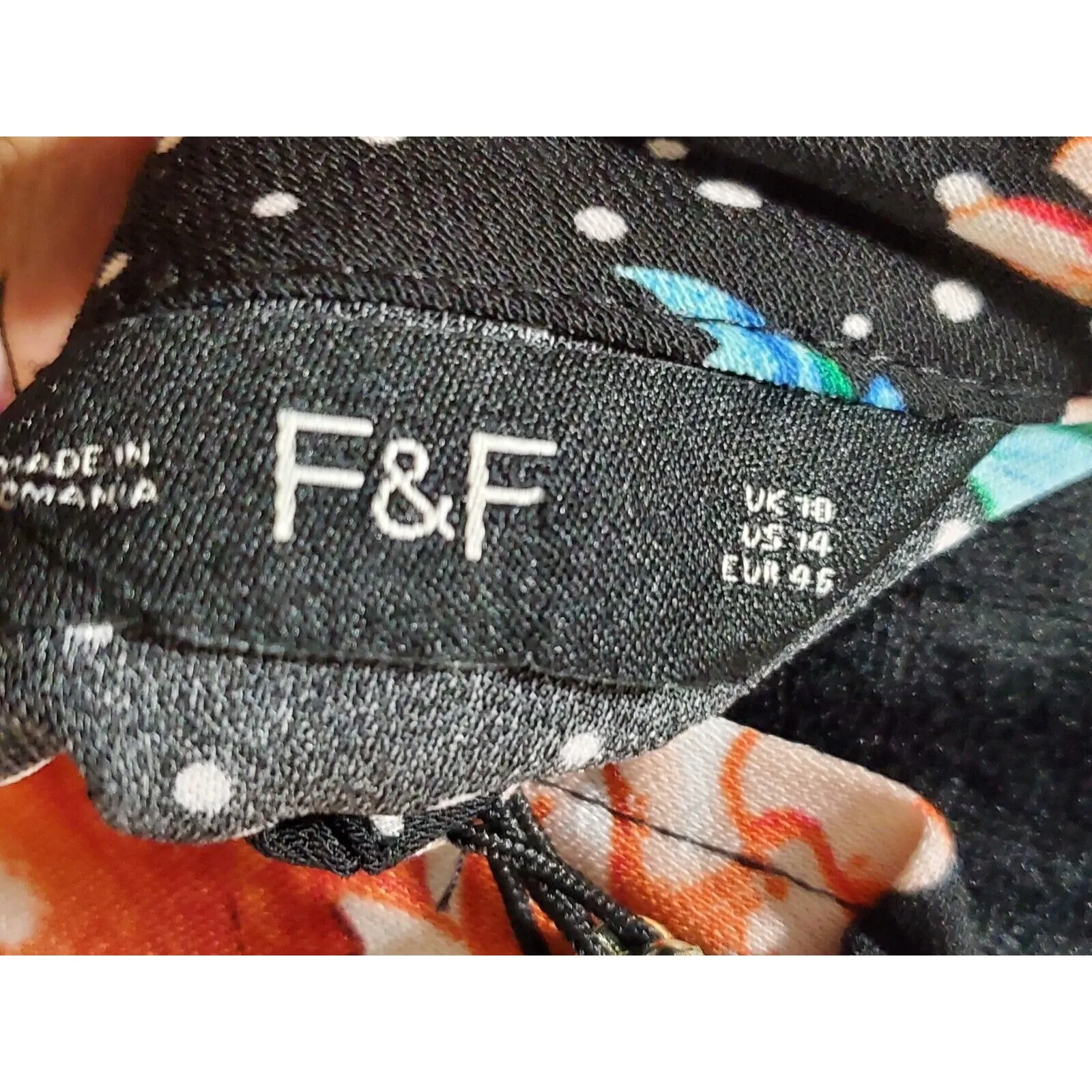 F&F Women's Black 100% Polyester Halter Neck Long Sleeves Knee Length Dress 14 - Image 7