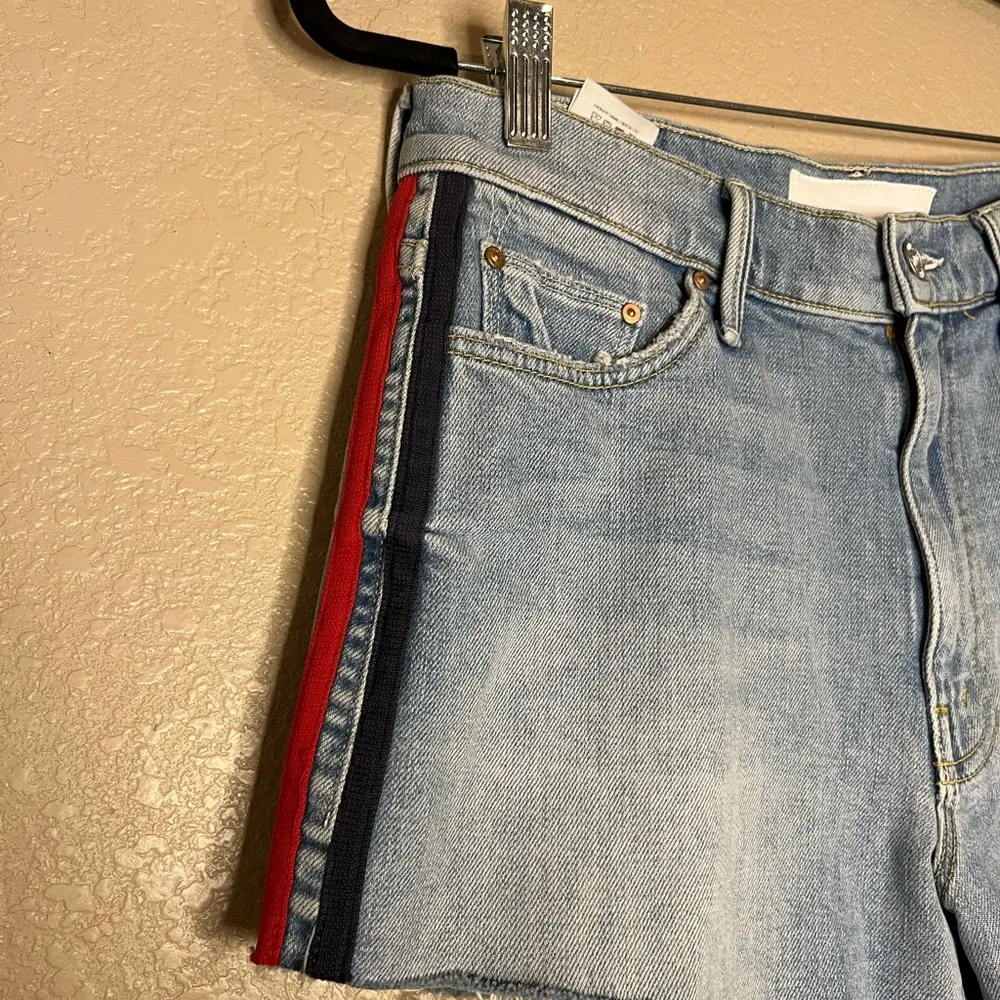 MOTHER Superior Easy Does It Strip Short size 27 Blue - Image 10