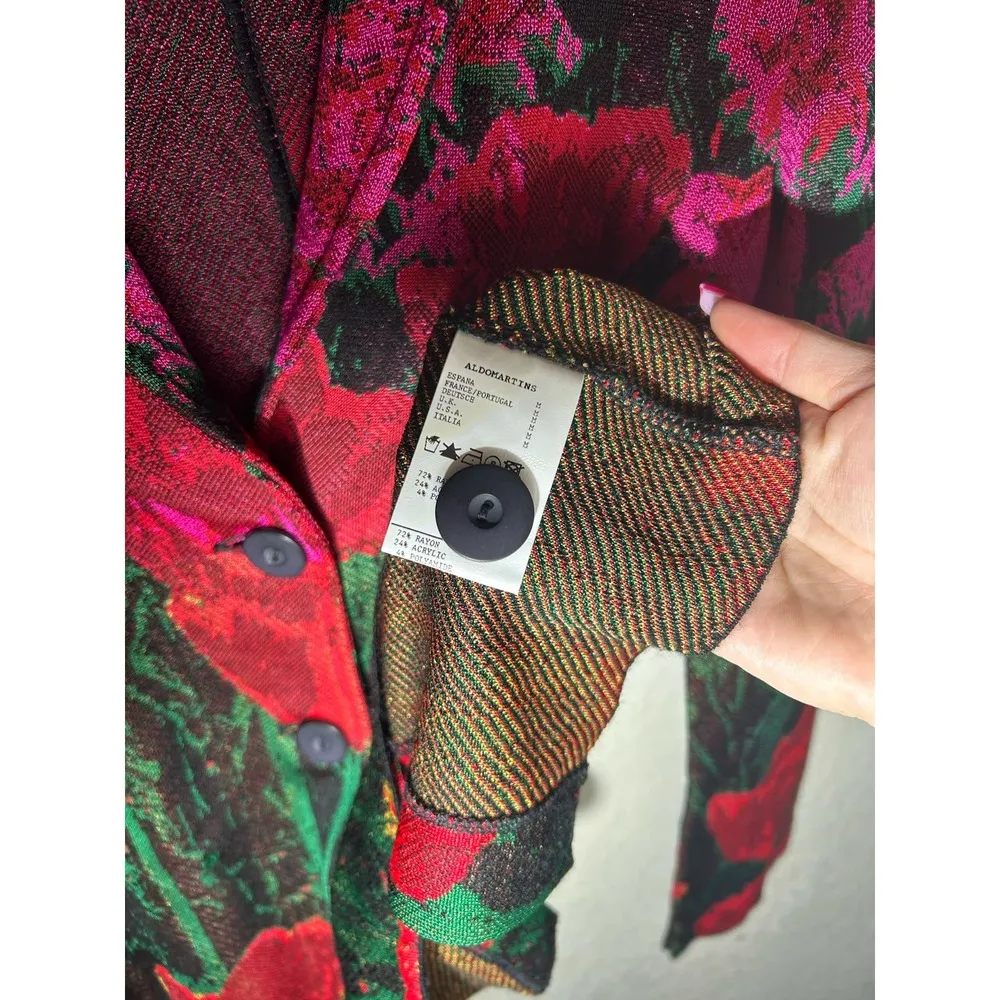 Aldomartins Tulip‎ Field Sweater Blazer Size Medium Black - Image 6