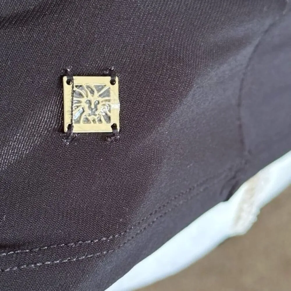 Vintage Anne Klein Blouse Floral Red Rose Print Tie Front Short Sleeve Office S - Image 8