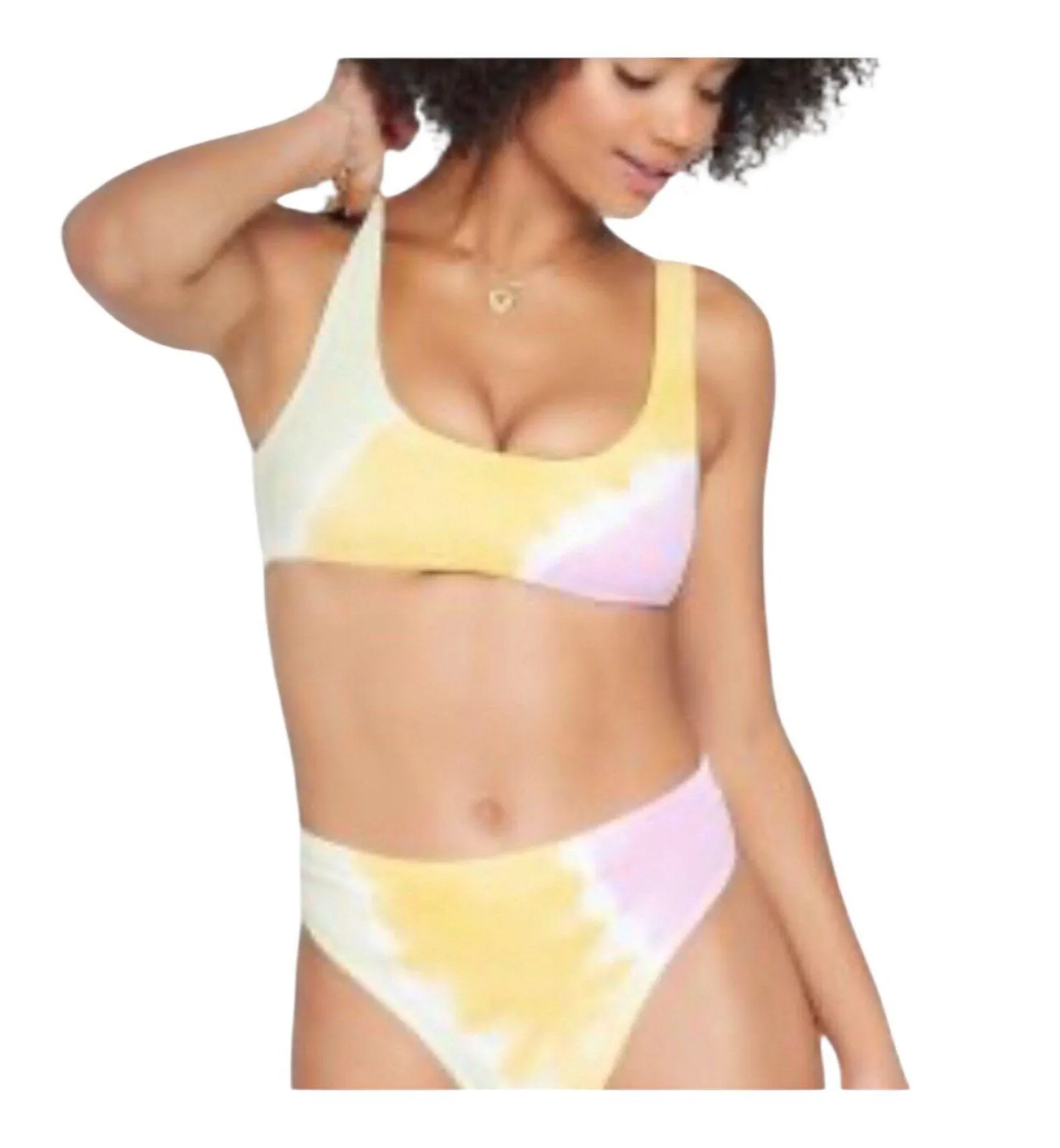 L Space Lizzie Diagonal Sunburst Tie Dye Bikini Top Women's Size Small NWOT - Image 9