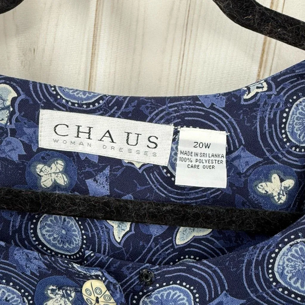 Chaus Women’s 20W Floral Cottagecore Y2K 90s 2000s Vintage Shoulder Pads Dress - Image 2