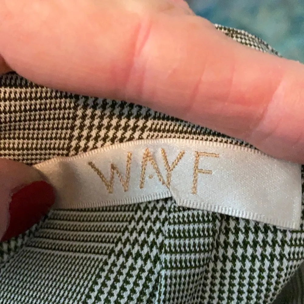 Wayf high waisted wide leg glen plaid pants - Image 2