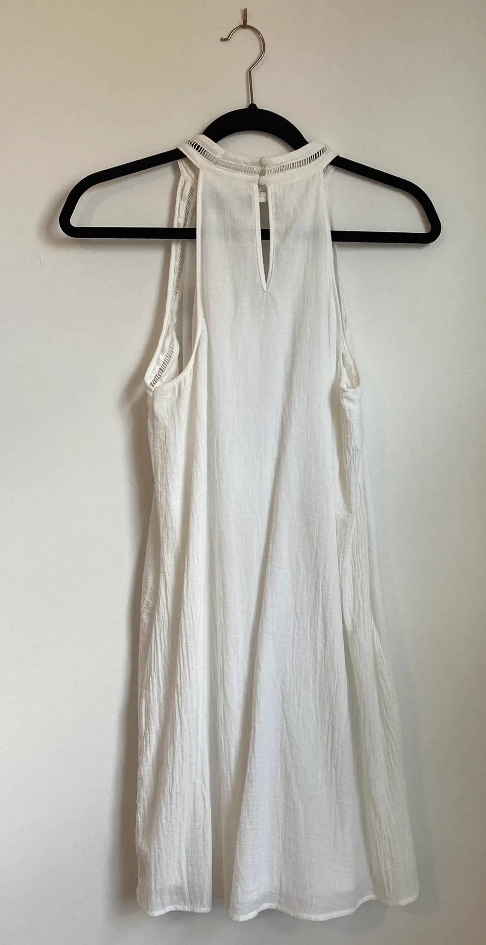 Francesca’s Blue Rain White Sundress Purple Floral  - Image 3