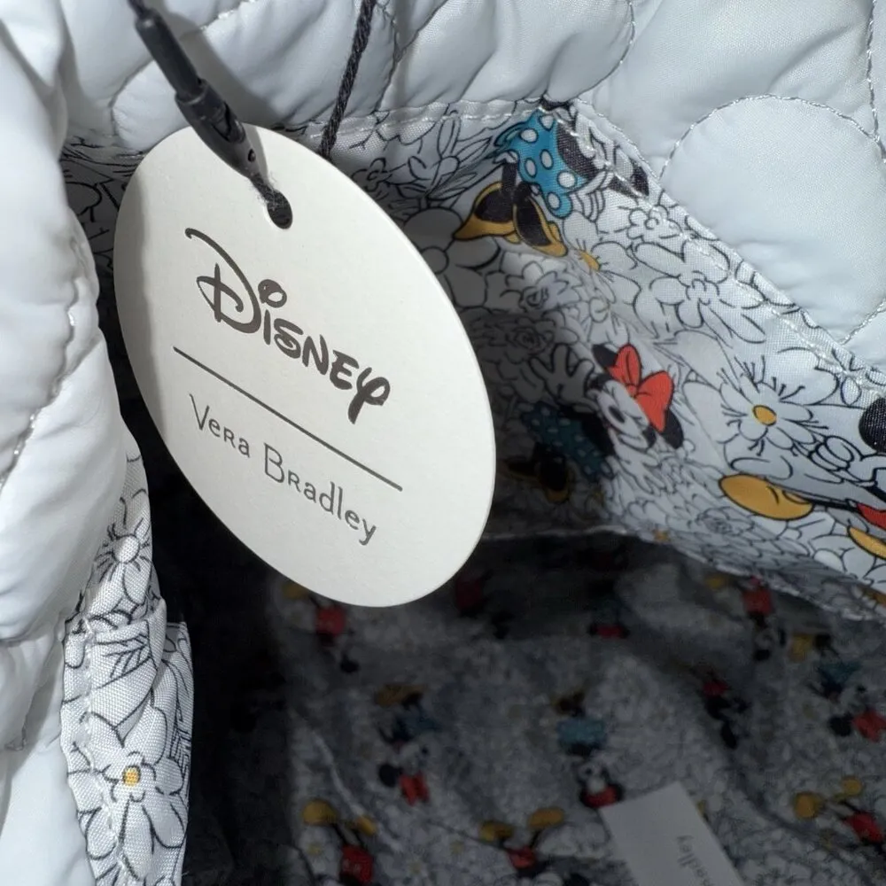 Disney Vera Bradley Vera Tote Lunar Gray Bag Purse Mickey Mouse Featherweight - Image 4