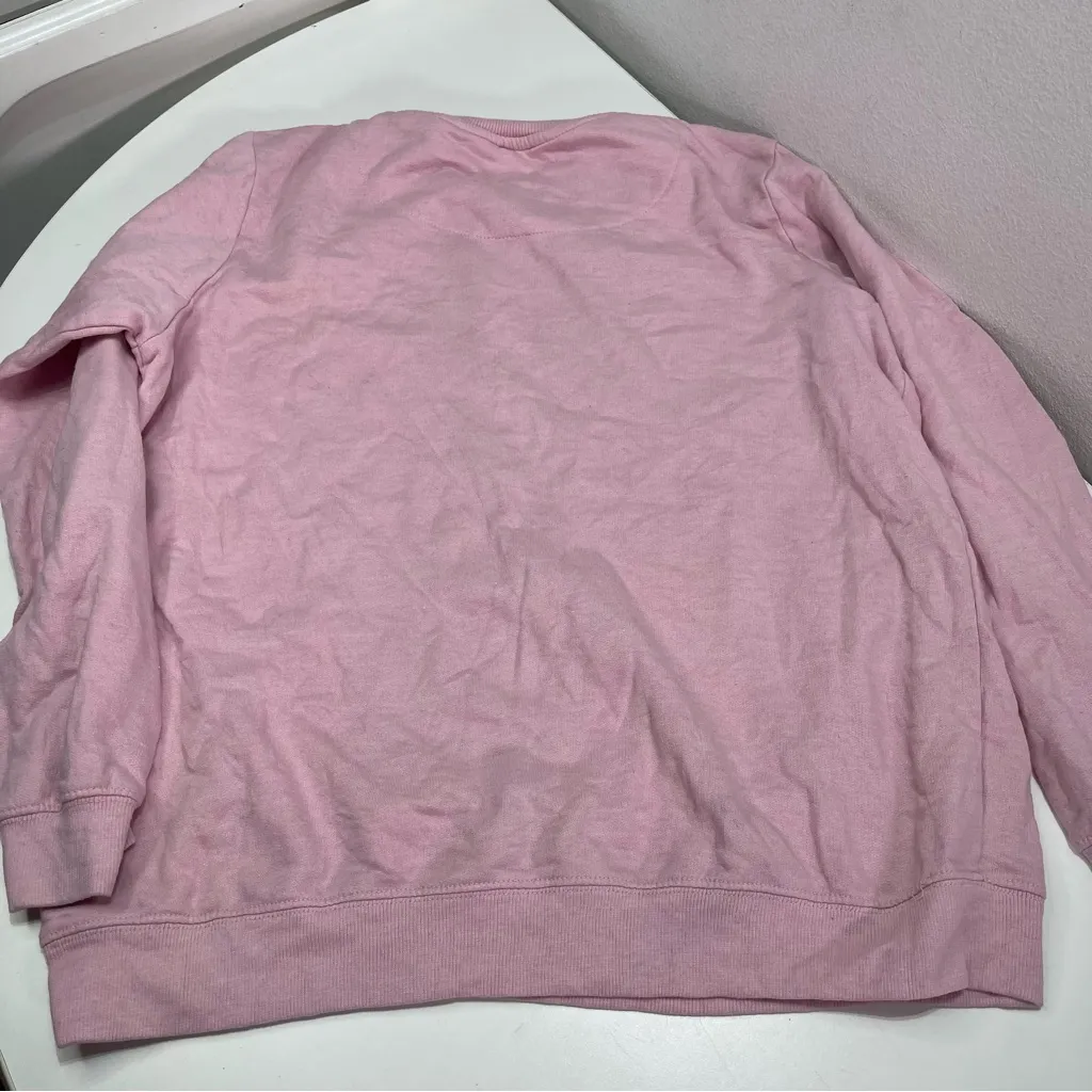 Elton John Women XL Sweatshirt Kiki Dee Don't Go Breaking My Heart Pink Graphic - Image 4