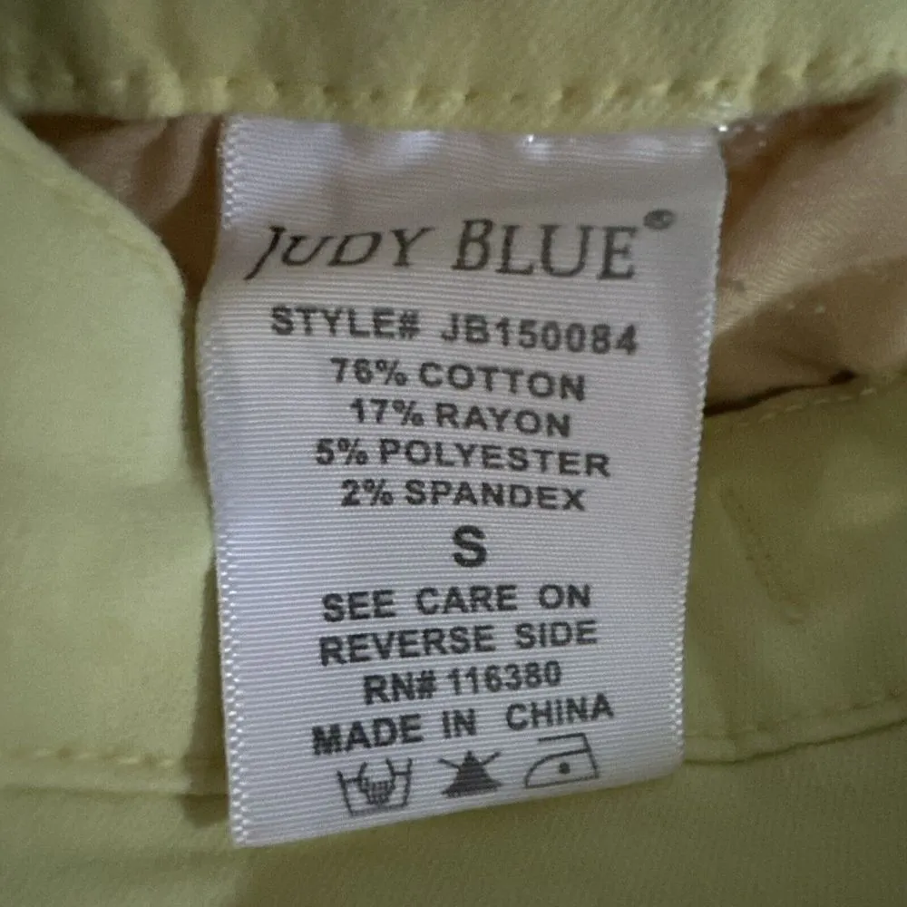 Judy‎ Blue Size Small Dip Dye Cut Off High Waist Shorts Ombre Yellow/Blue/Pink - Image 6