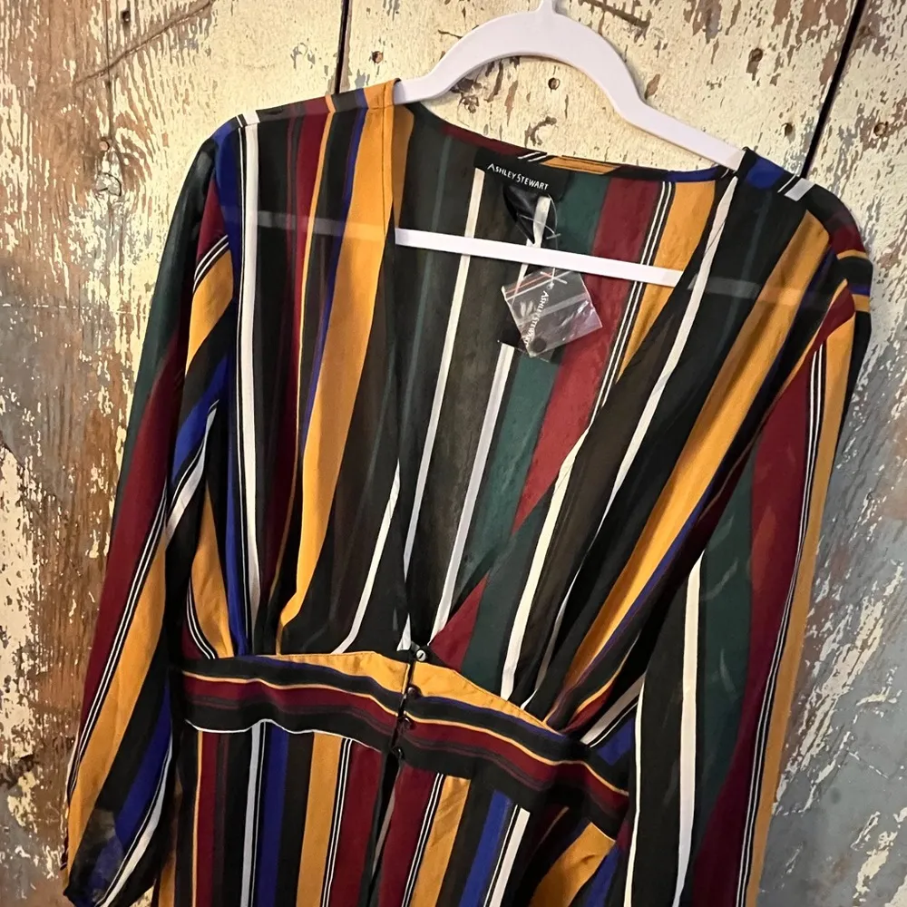 Ashley Stewart Size 18/20 Cardigan Duster Striped NWT - Image 2