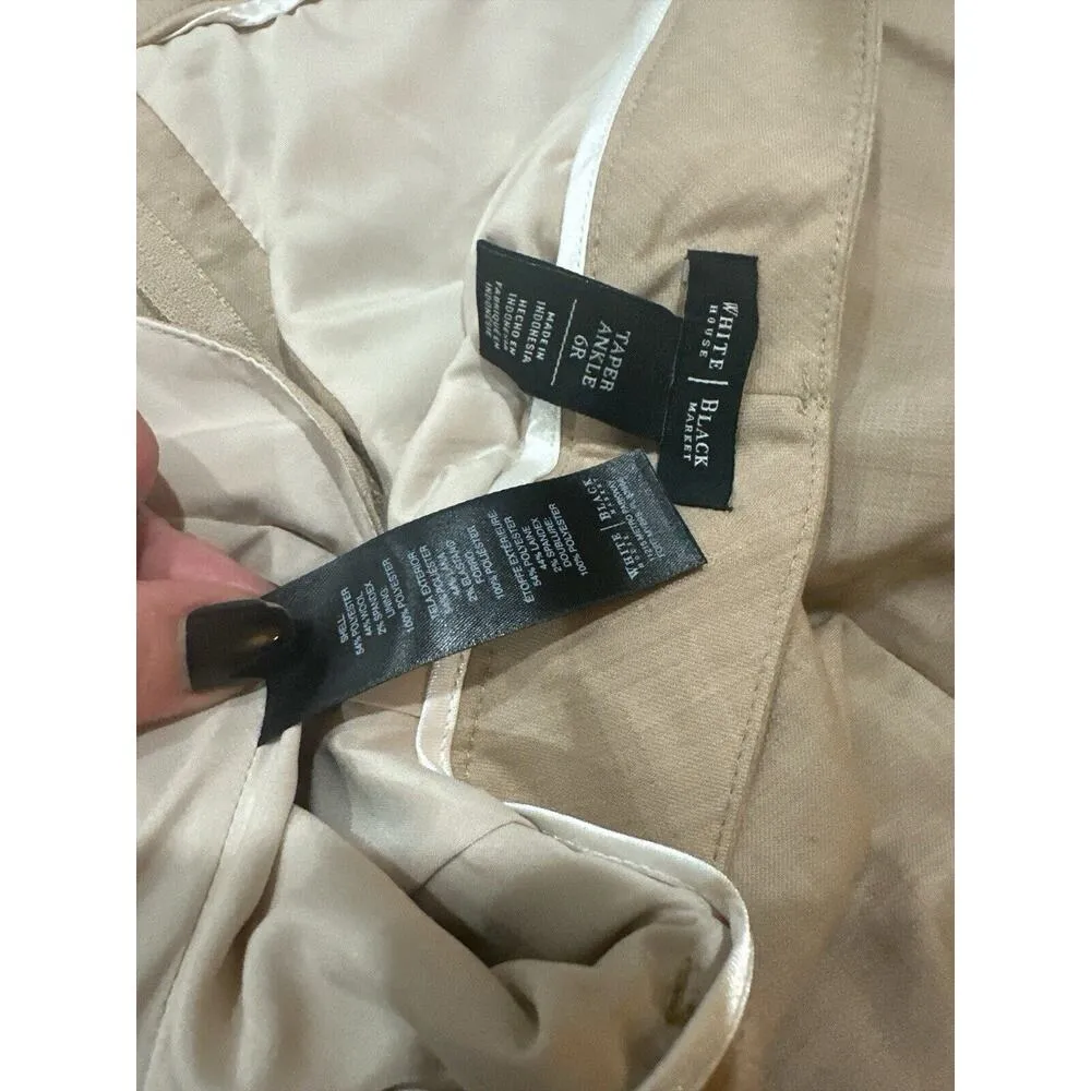 White House Black Market Women's Taper Ankle Dress Pants Size 6R Brown - Image 11