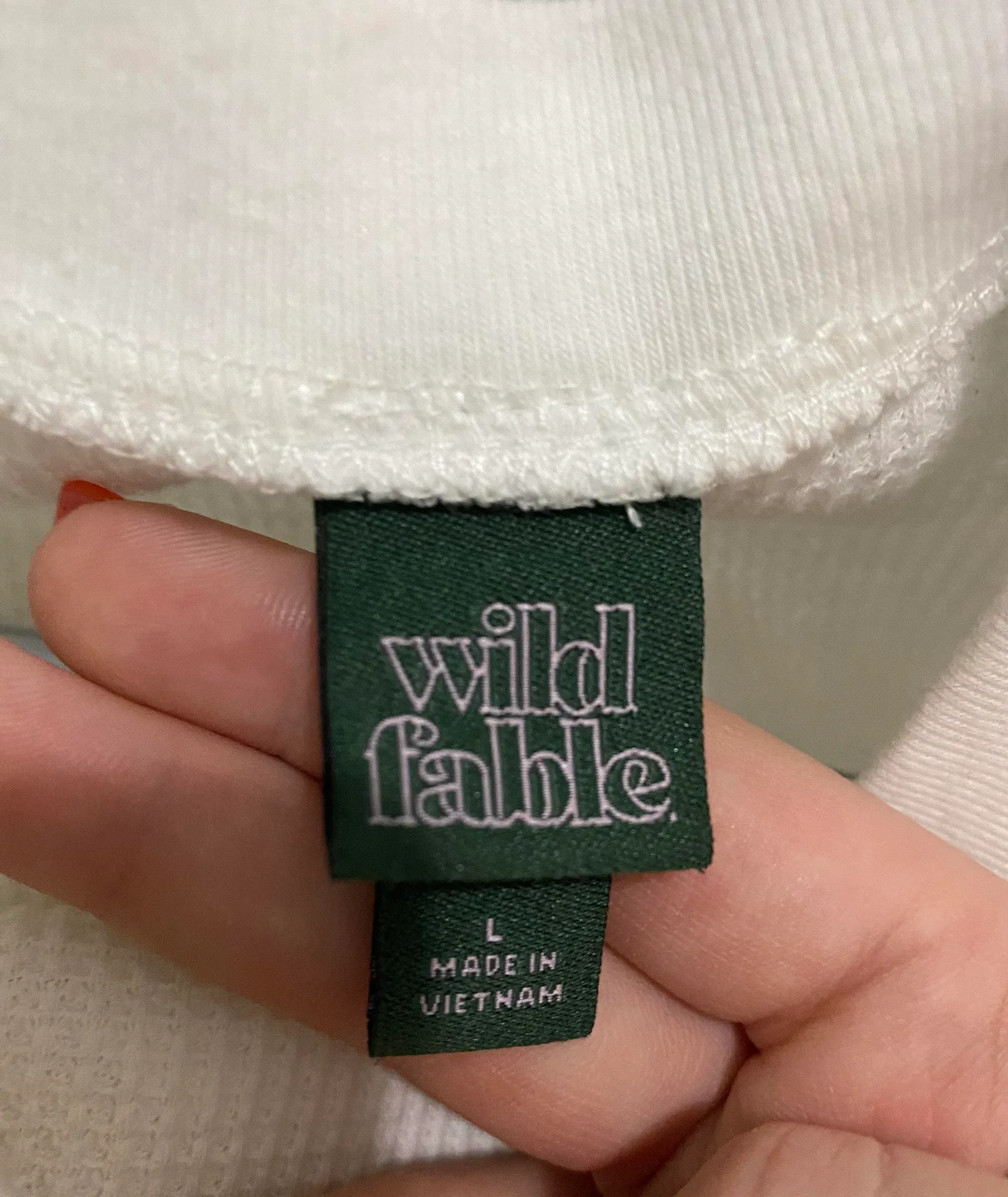 Crop Long Sleeve White Size L - Image 4