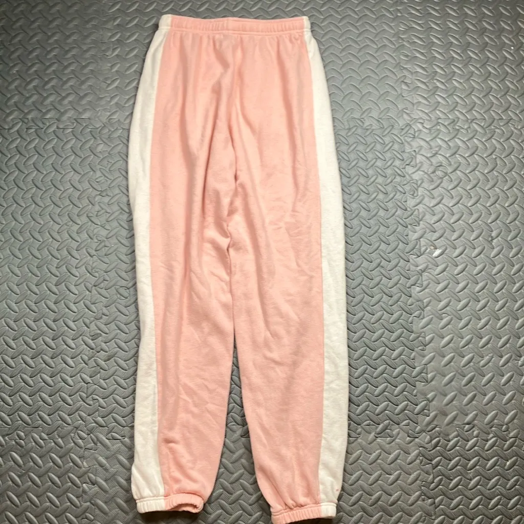 SO The Lounge Life Jogger Juniors Pink and White With Side Stripes Size XS‎ - Image 5