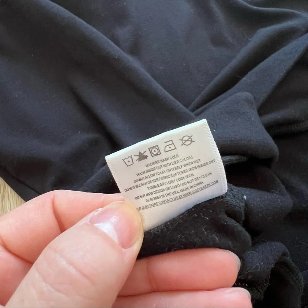 Cozy earth bamboo pullover‎ crew in black womens size L Size L - Image 7