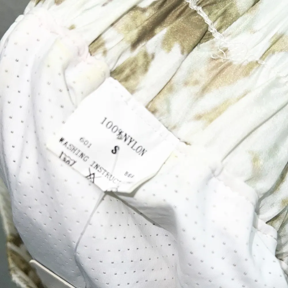 Halara Tie Dye Green And White High Waisted Lined Shorts NEW - Image 10