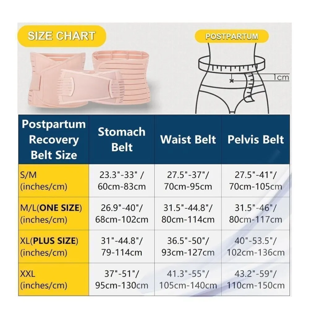 NEW 3 in 1 Postpartum Support Recovery Belt Shapewear Slimming Girdle M/L Tan Size M - Image 6