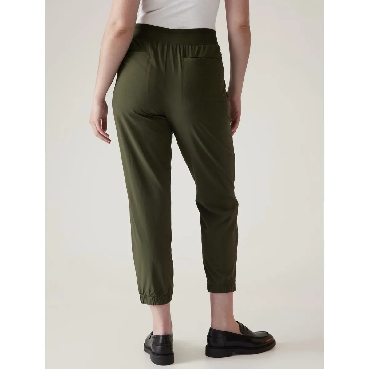 Athleta Brooklyn Heights High Rise Athleisure Jogger Aspen Olive Green Size 8 - Image 2