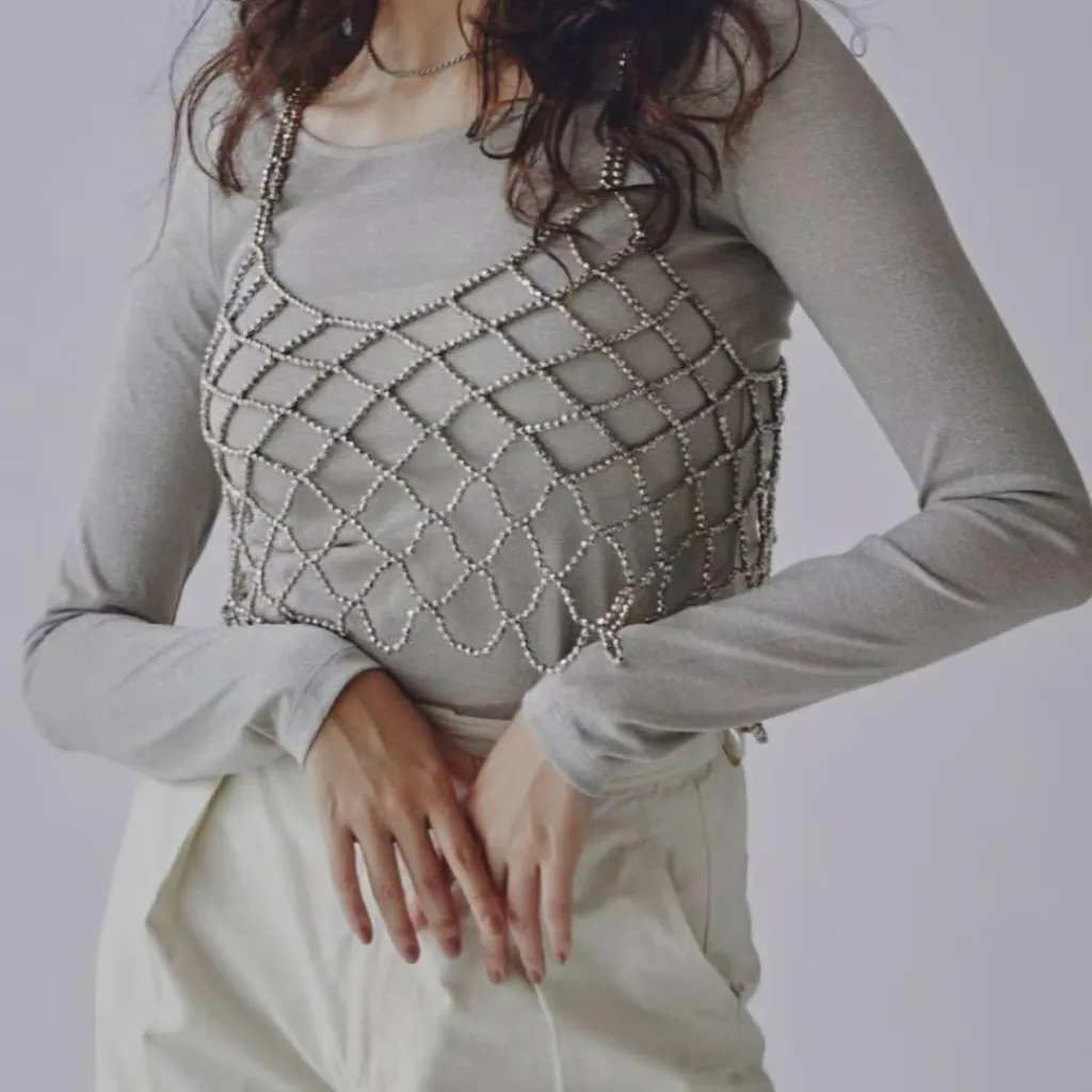 Endless Blu Crystal Beaded Tank Size undefined - Image 2