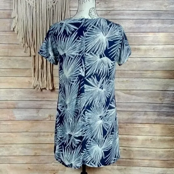Lulus Cancun‎ Calling Navy Blue Print Shift Dress - Image 5