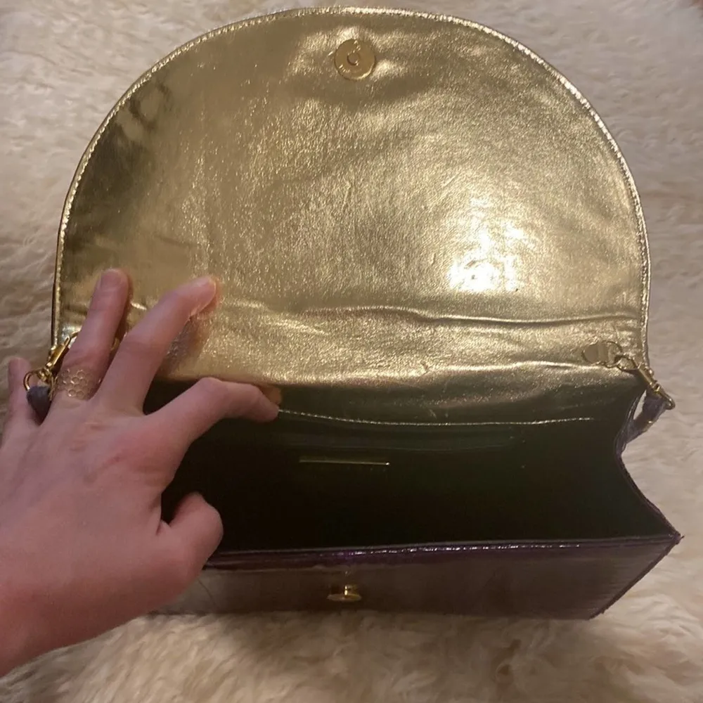 Vintage Valerie Stevens Faux Leather Crossbody Bag Textured 1970’s Multi-color - Image 4