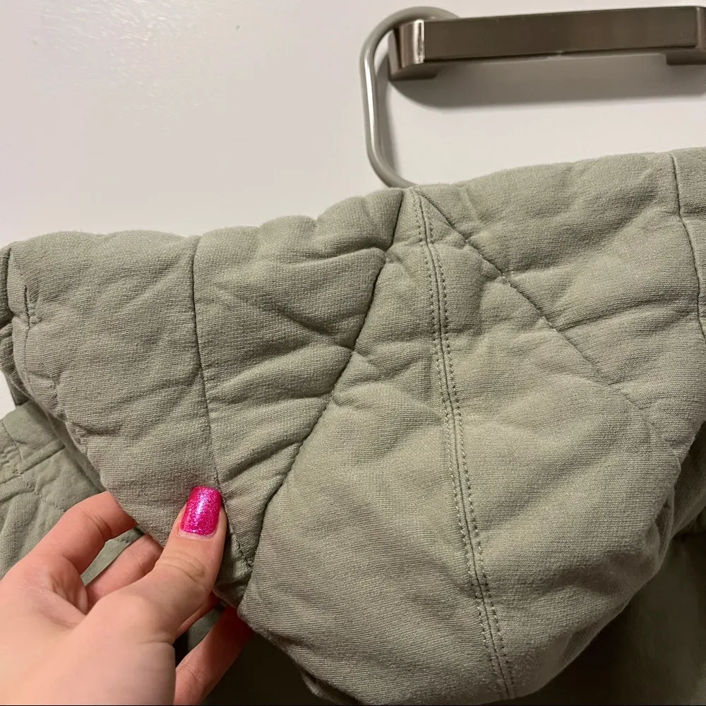 Young Fabulous & Broke Sandrine Quilted Coat Olive Green - Image 10