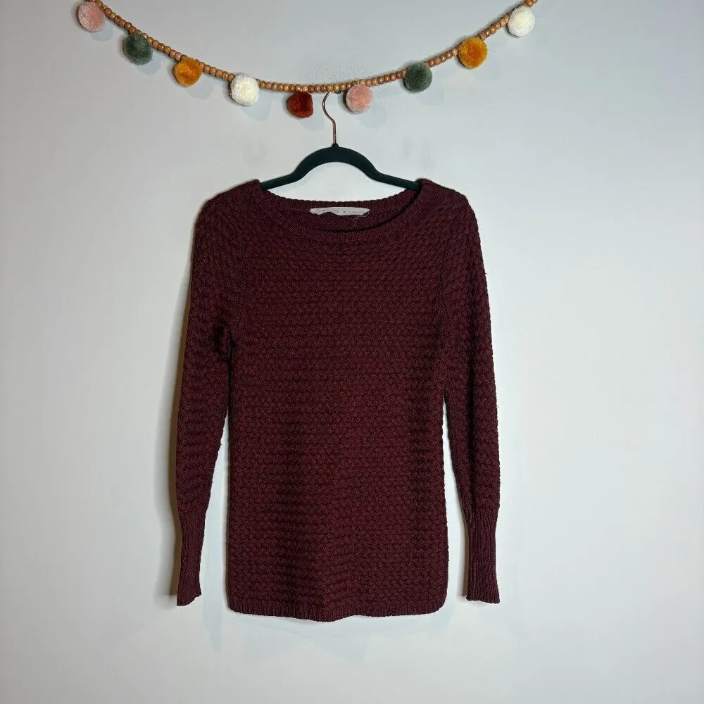 Athleta Chianti Marl Cypress Basketweave Sweater in Maroon - Image 2